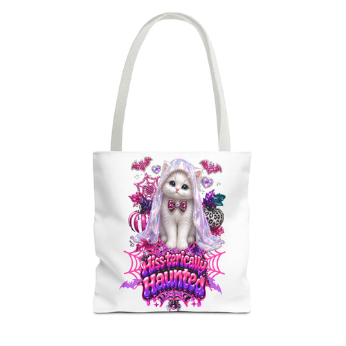 Hiss-terically Haunted Kitty Tote Bag