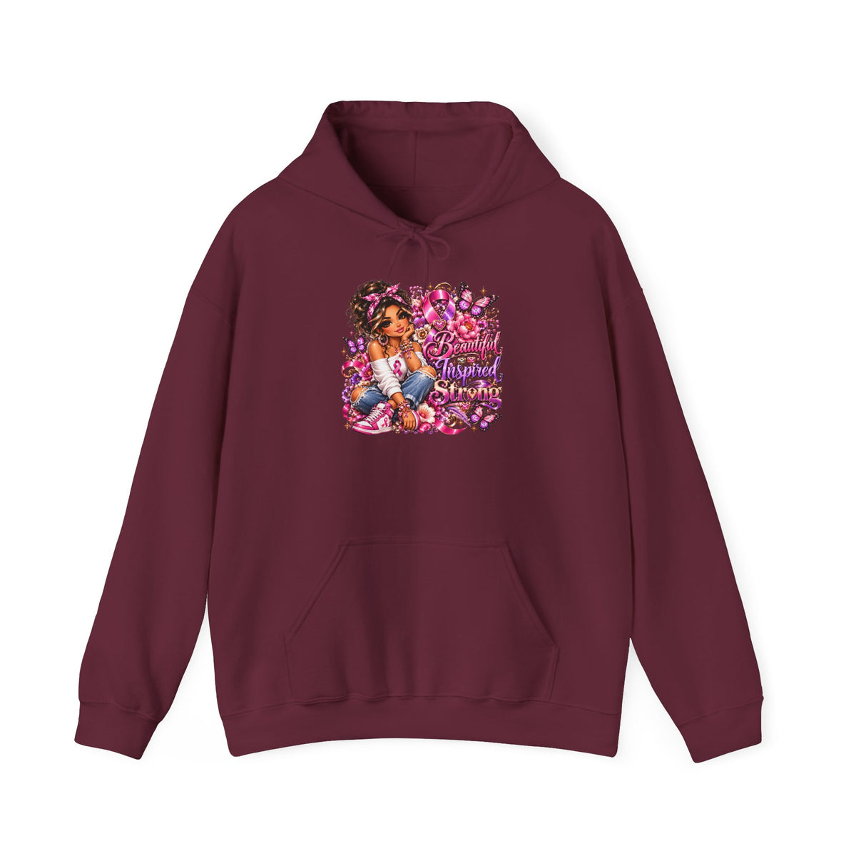 "Beautiful, Inspired and Strong" Vintage Hoodie