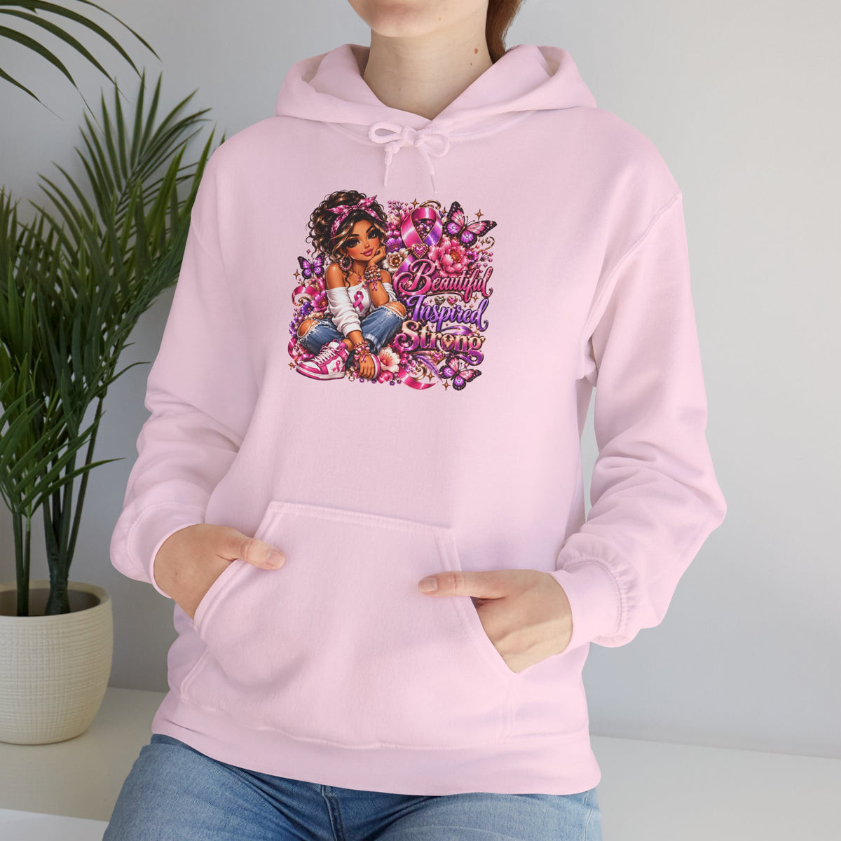 "Beautiful, Inspired and Strong" Vintage Hoodie