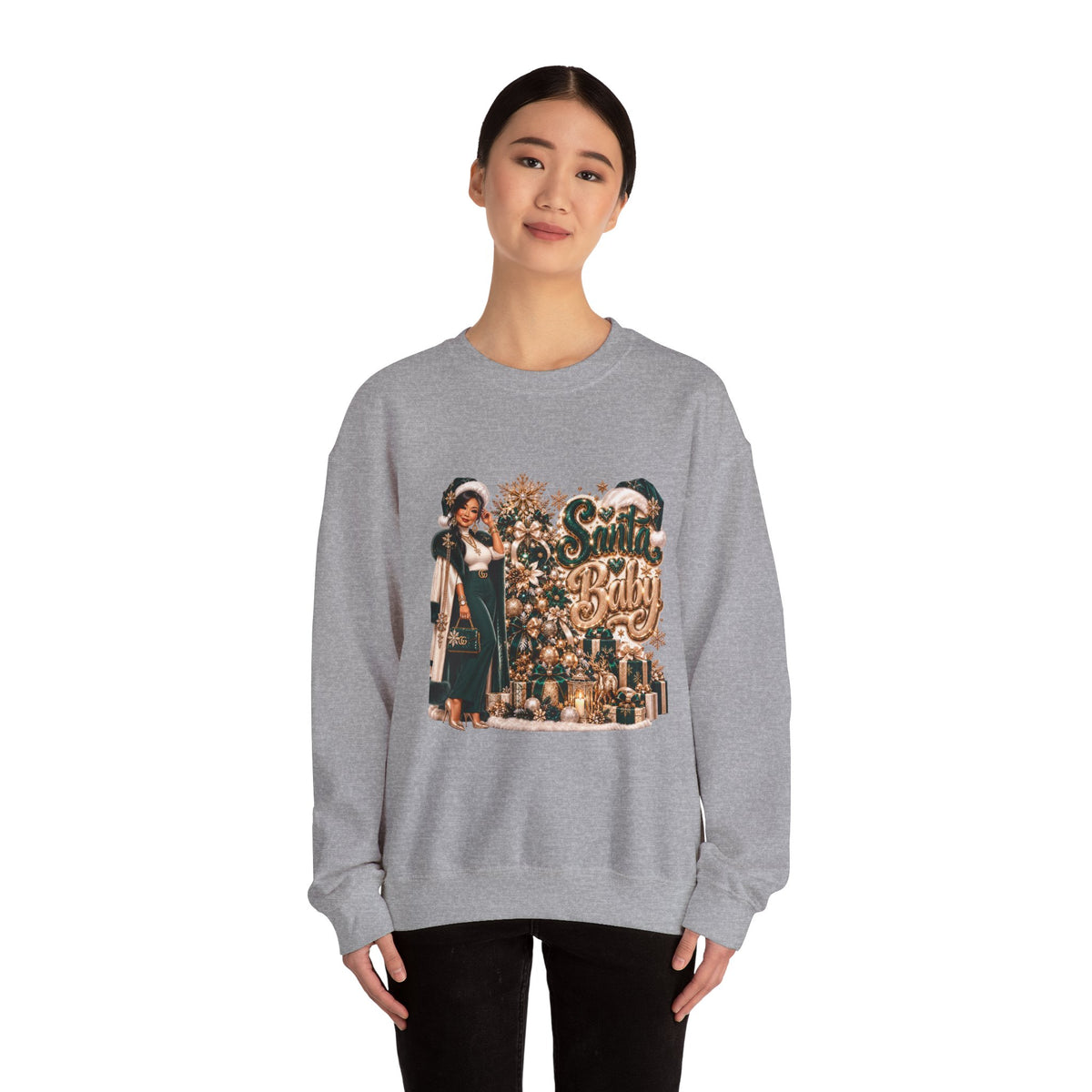 Santa Baby Christmas Crewneck Sweatshirt