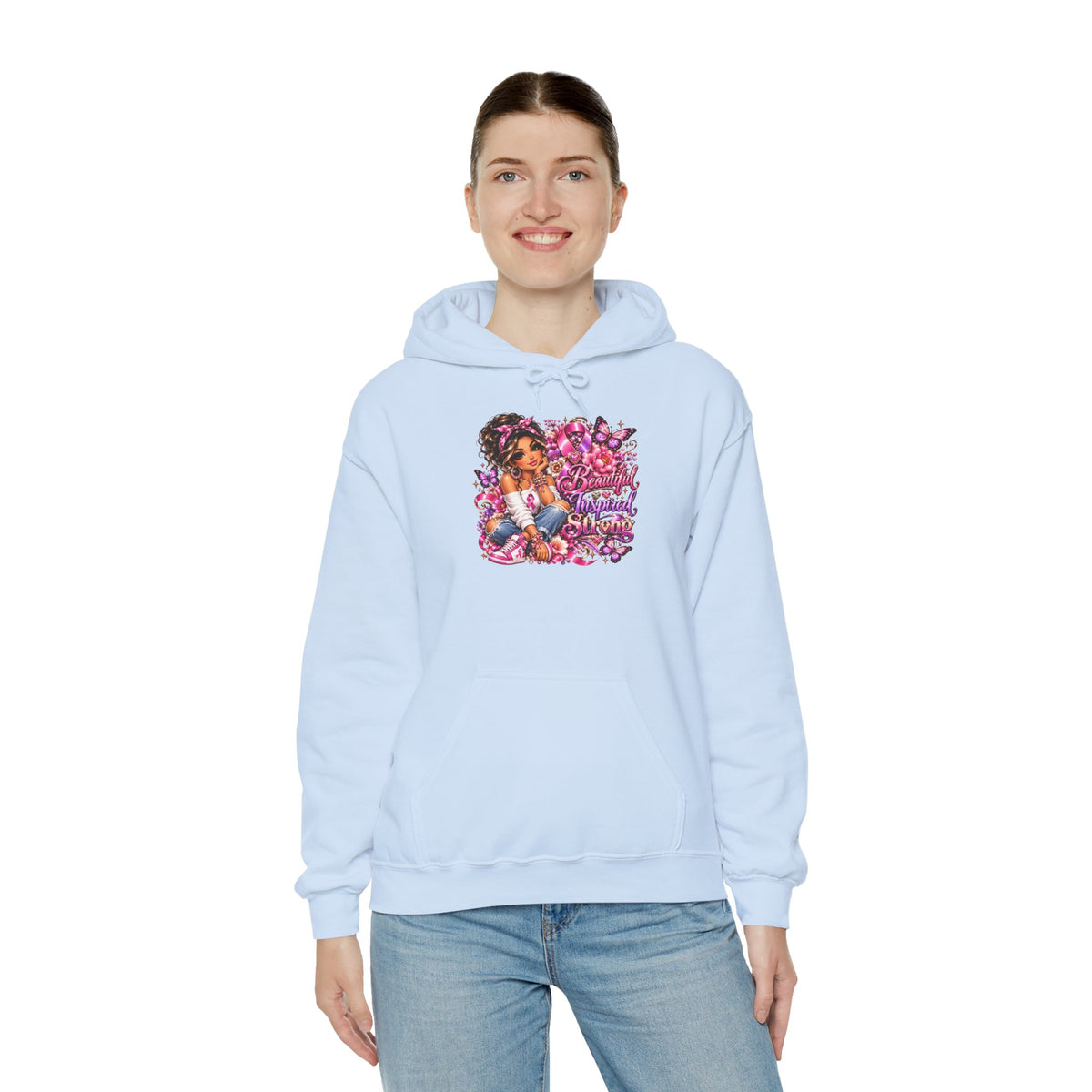 "Beautiful, Inspired and Strong" Vintage Hoodie