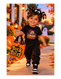 Infant Tee — Halloween Puppy in Witch Hat with Pumpkin