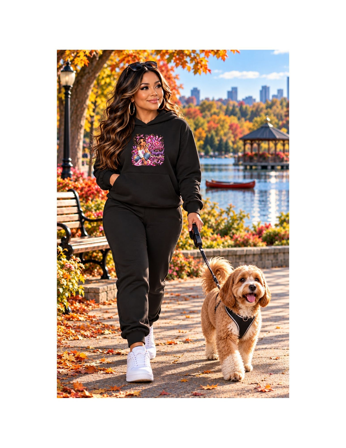 "Beautiful, Inspired and Strong" Vintage Hoodie