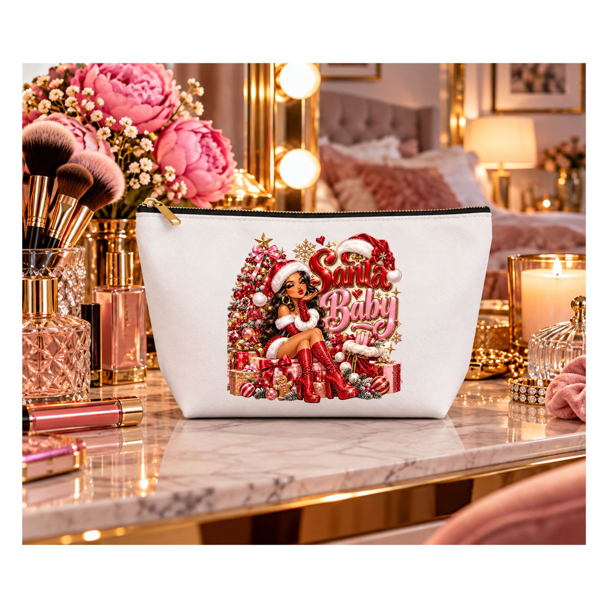 Santa Baby Christmas Accessory Pouch