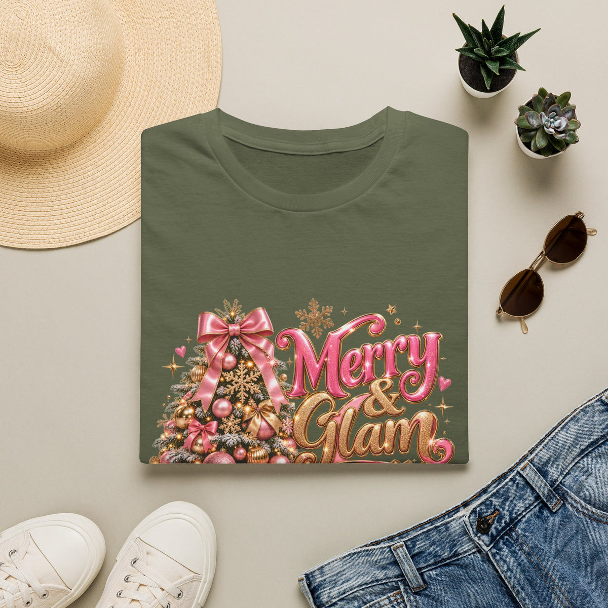 Merry & Glam Christmas T-Shirt