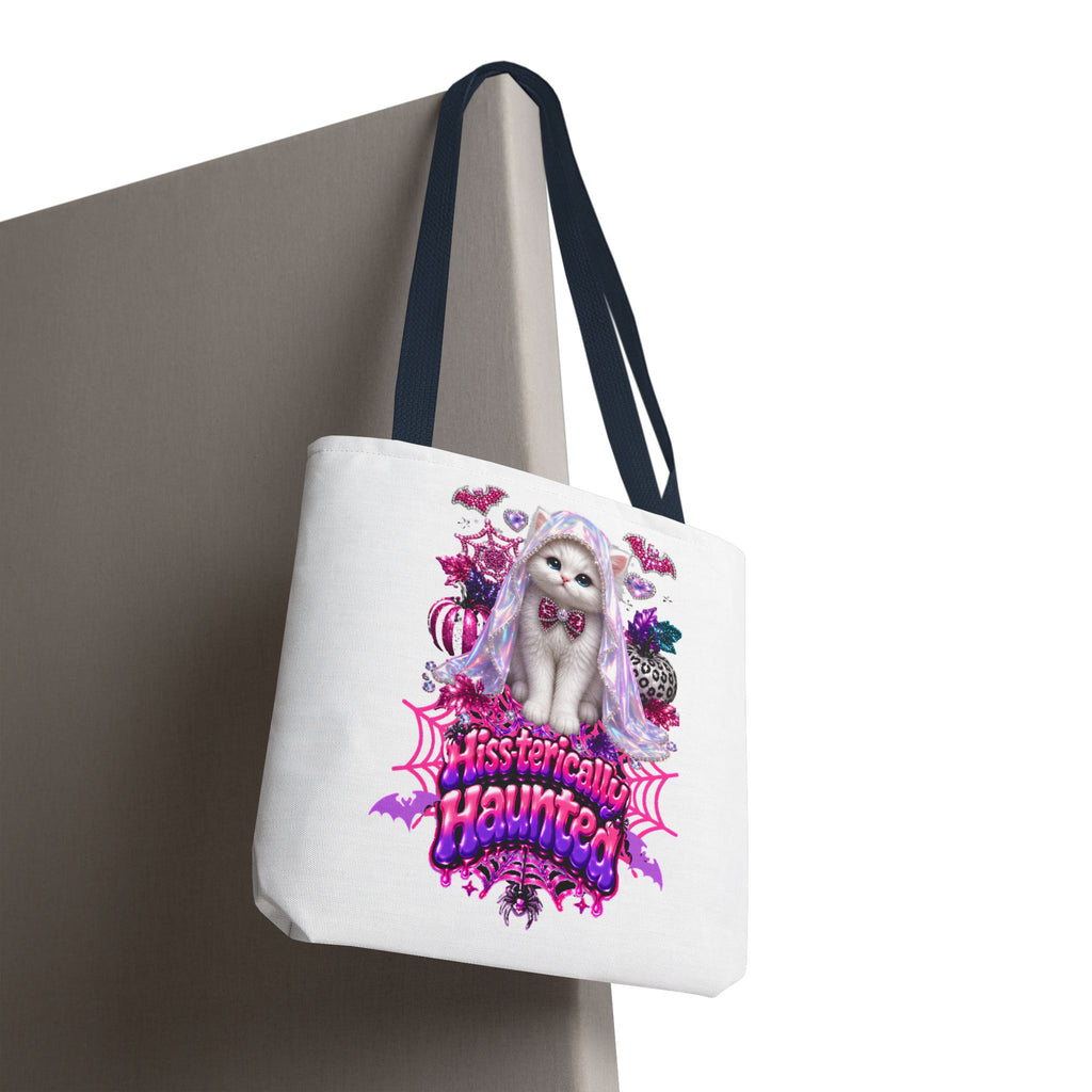 Hiss-terically Haunted Kitty Tote Bag