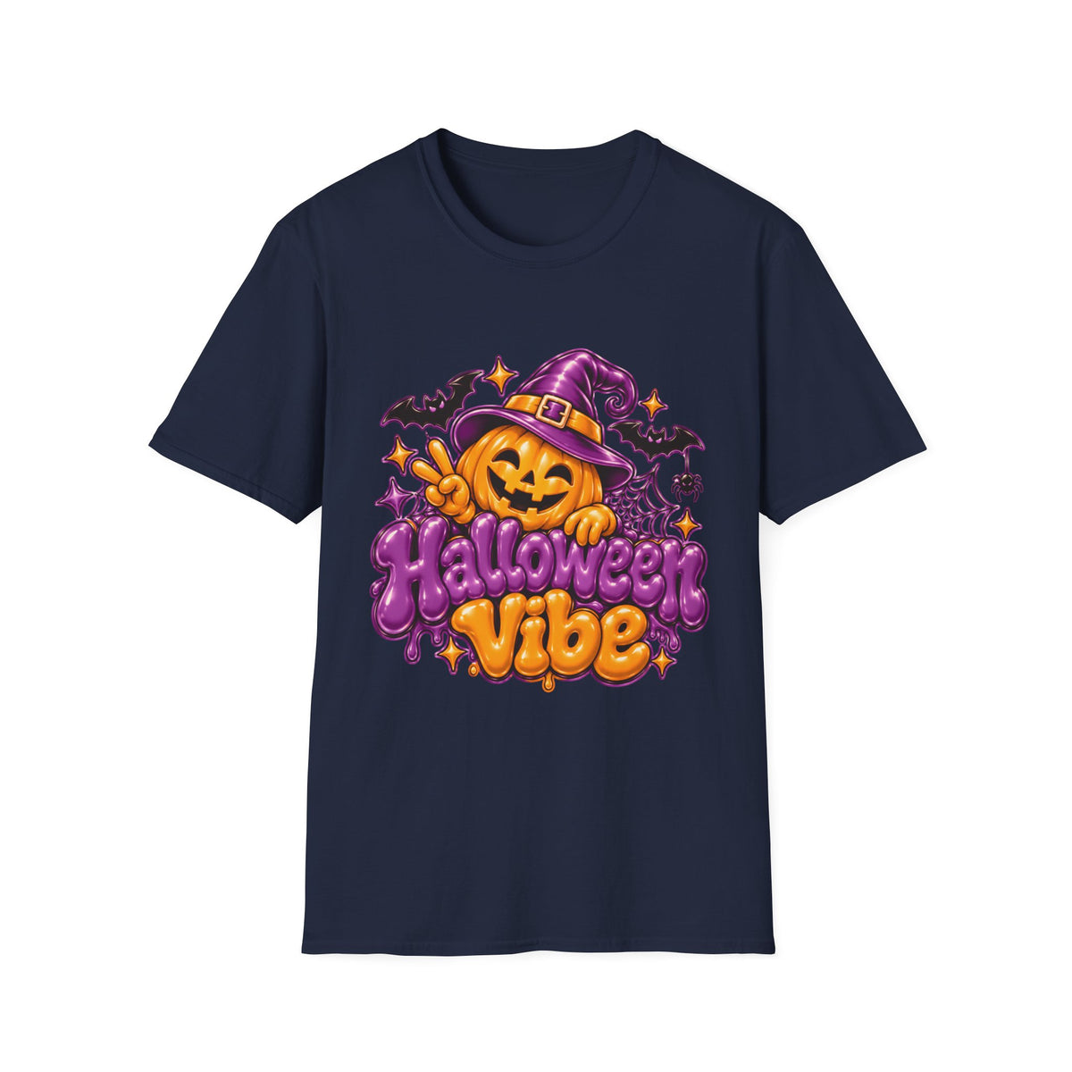 "Halloween Vibe" Pumpkin Witch Hat T-Shirt