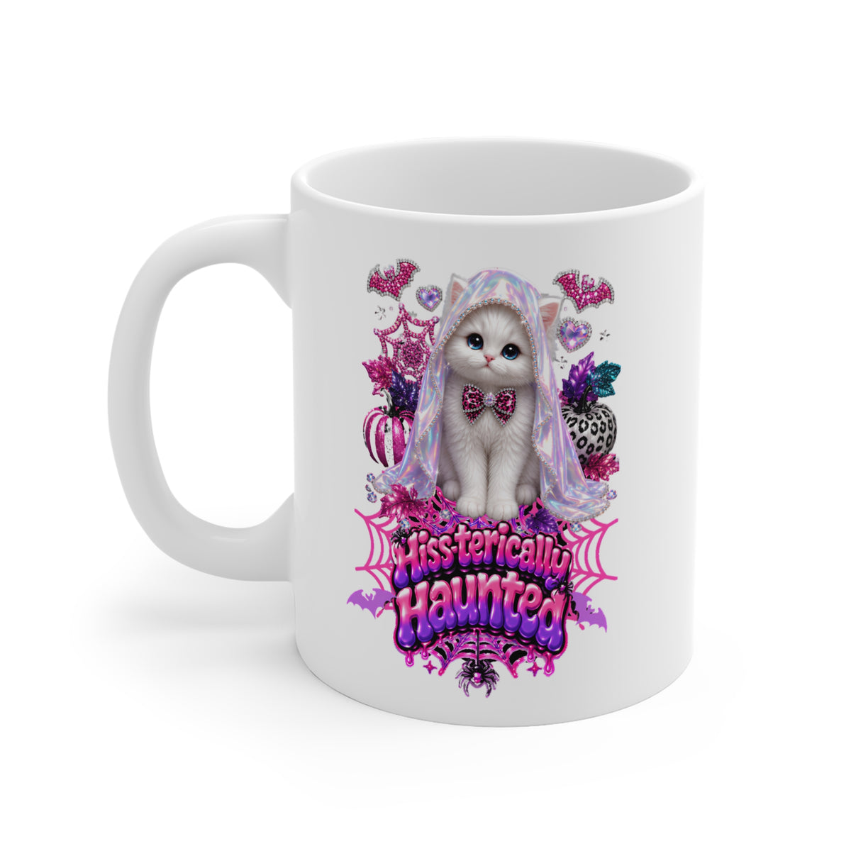 Hiss-terically Haunted Kitty Mug 11oz