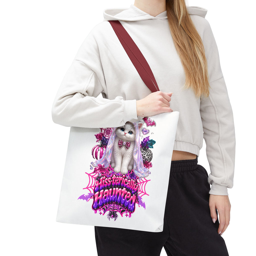 Hiss-terically Haunted Kitty Tote Bag
