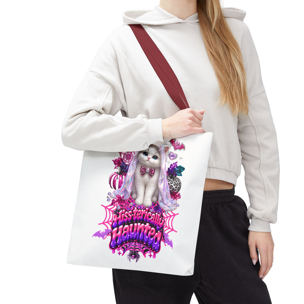 Hiss-terically Haunted Kitty Tote Bag