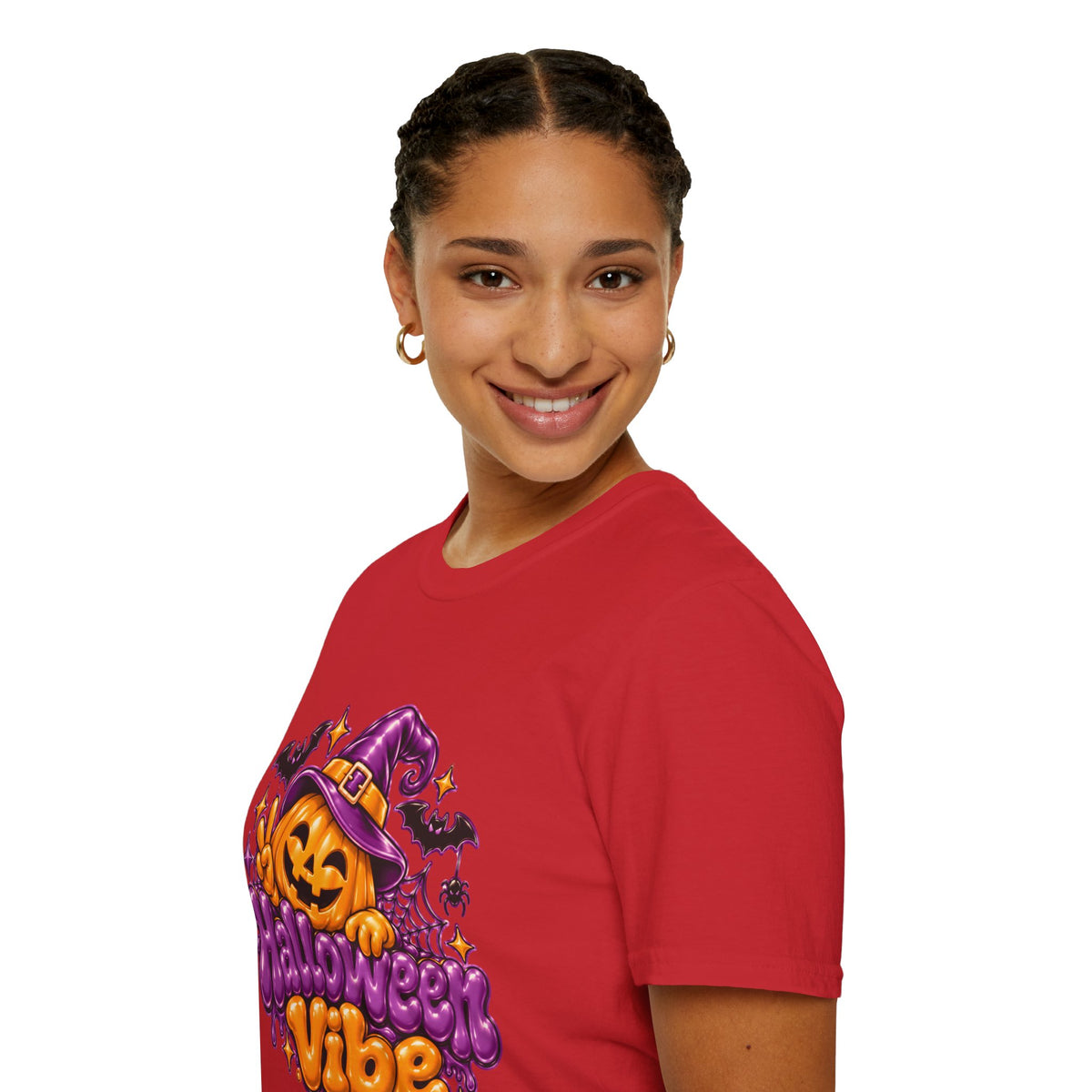 "Halloween Vibe" Pumpkin Witch Hat T-Shirt