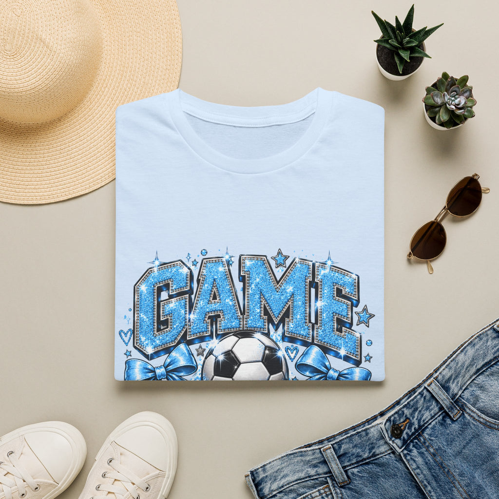 Blue Graphic Game Day Soccer T-Shirt