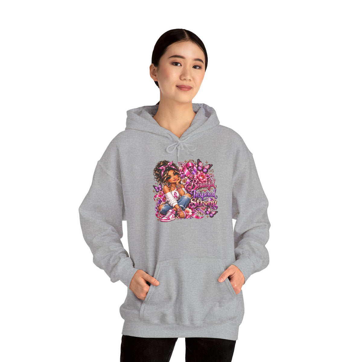 "Beautiful, Inspired and Strong" Vintage Hoodie